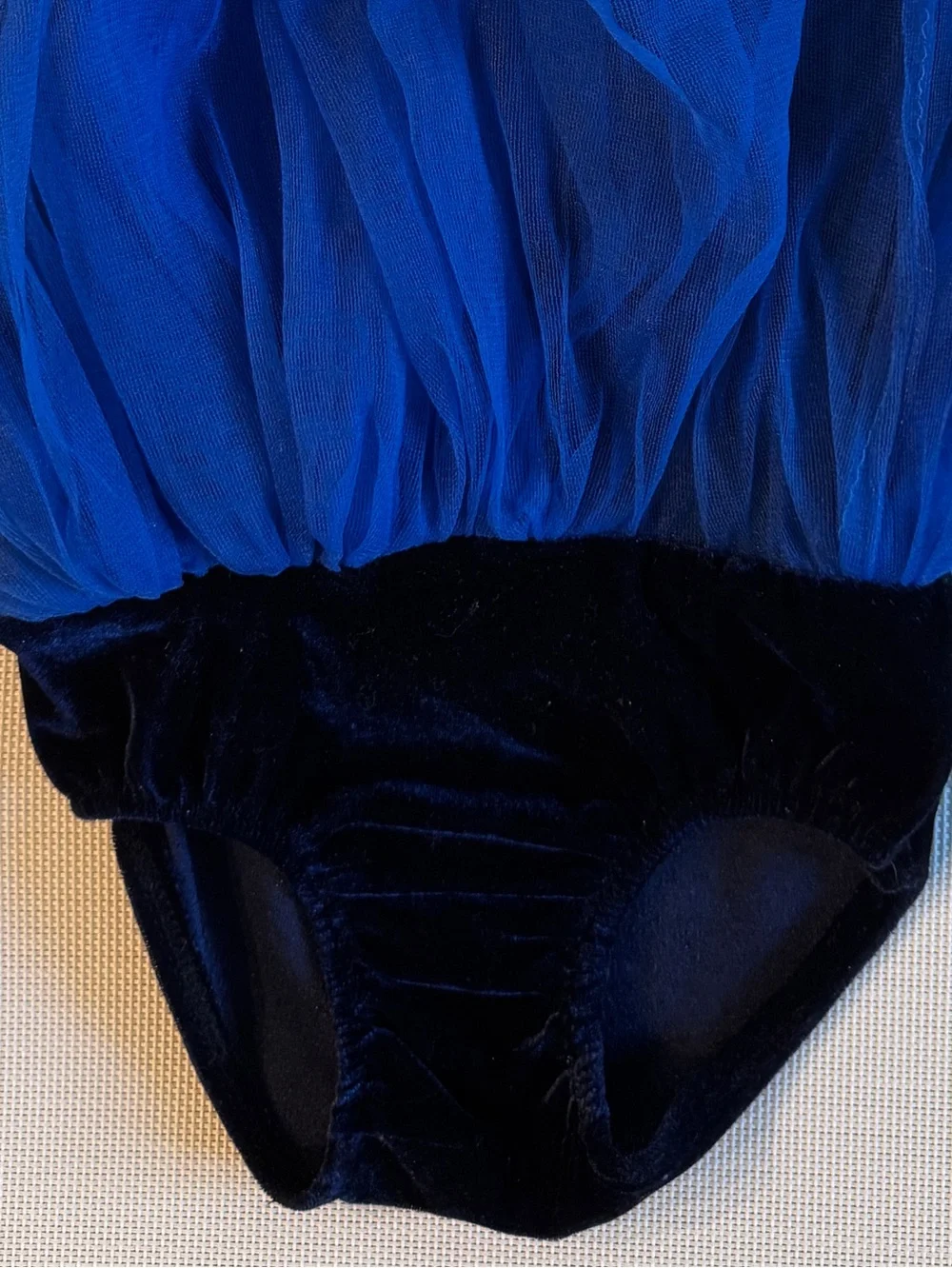 Miss Princess Girls Velvet Tulle Tutu Dress Costume Leotard Blue Size 3